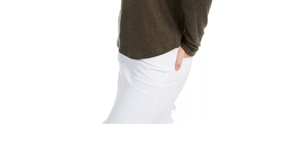 Crave Fame Juniors' Cozy Twist-Back Ribbed Top Green Size Medium