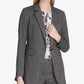 Calvin Klein Women's Herringbone One Button Jacket Grey Size 12 Petite