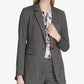 Calvin Klein Women's Herringbone One-Button Jacket Med Gray Size 6 Petite