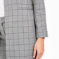 Calvin Klein Women's Petite Collarless Plaid Topper Jacket Grey Size 1