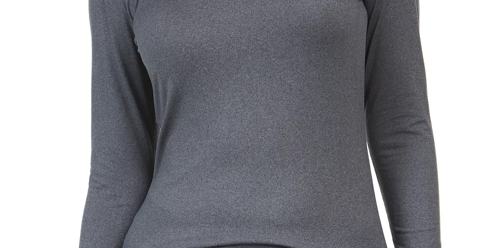 32 Degrees Women's Cozy Heat Underwear Top Black Size XX-Large