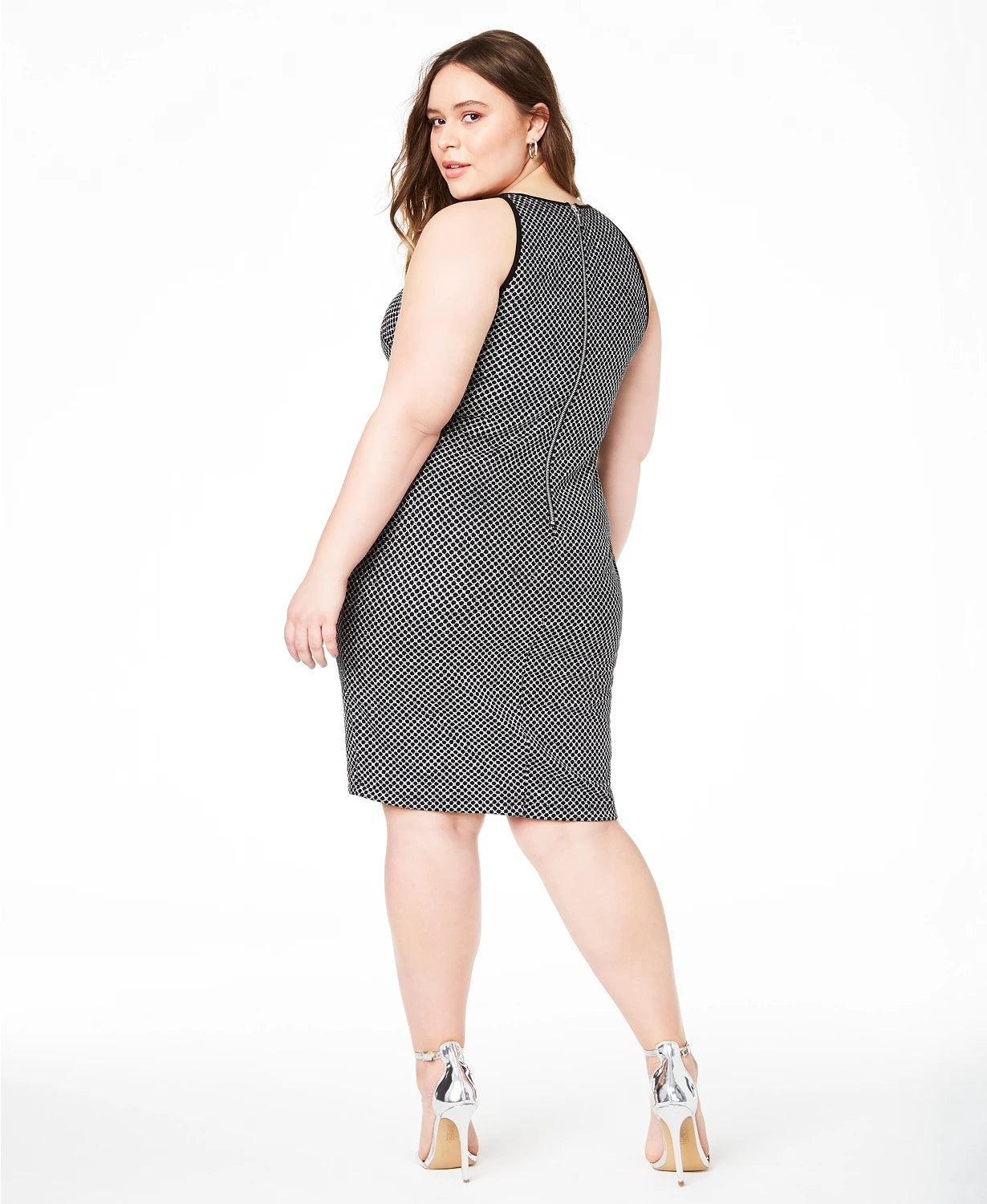 B Darlin Women's Trendy Plus Metallic Bodycon Dress Black Size 18