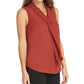 DKNY Women's Tie-Neck Blouse Beige Size Medium
