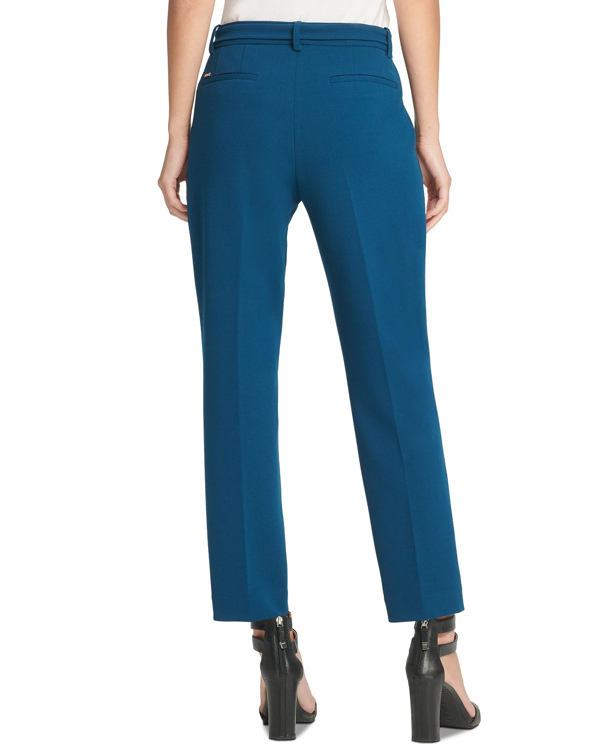 DKNY Women's Belted Essex Ankle Pant Blue Size 6
