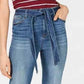 Vanilla Star Women's Belted Cropped Jeans Green Size 11