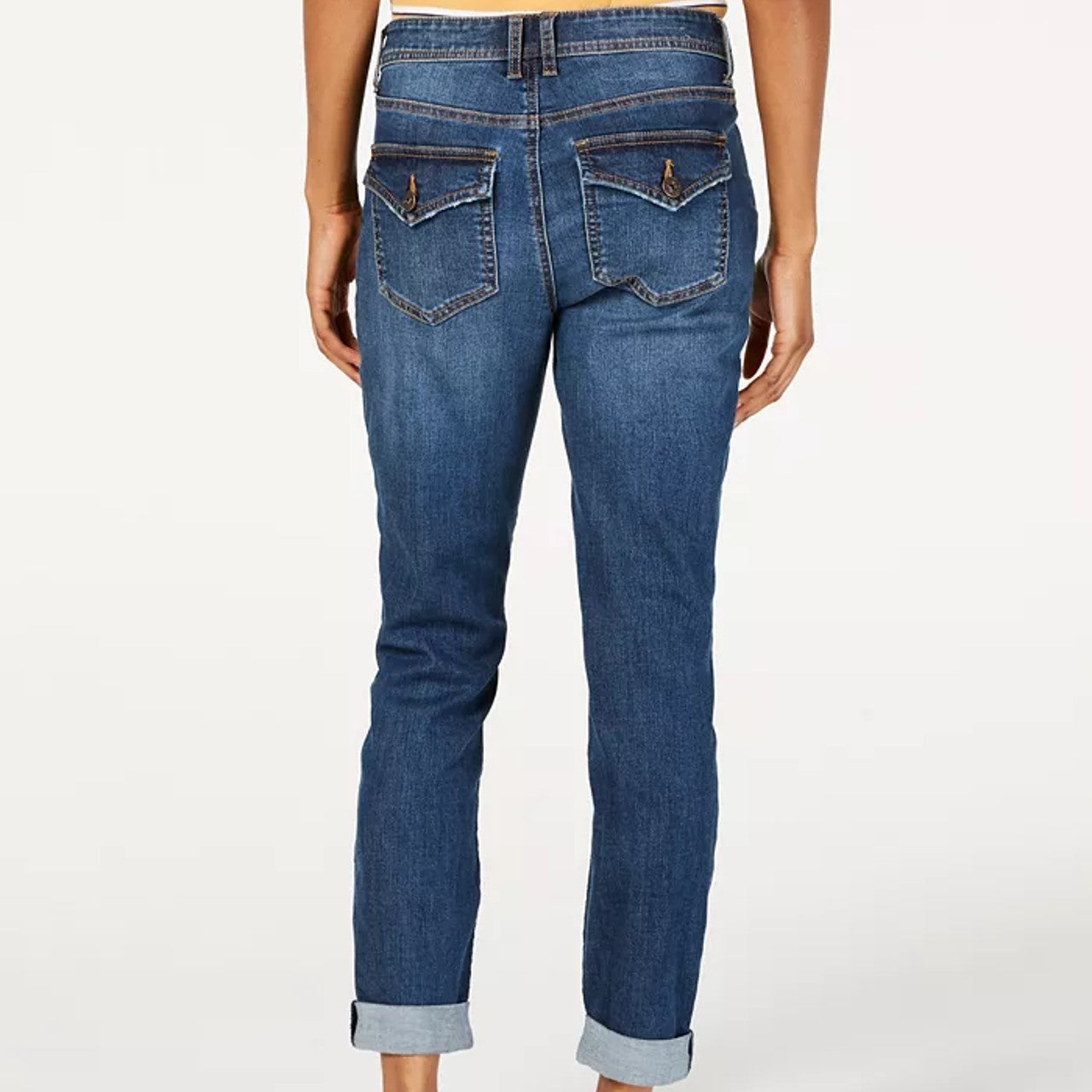 Vanilla Star Women's Ripped Cuffed Jeans Turq/Aqua Size 13