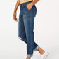 Vanilla Star Women's Ripped Cuffed Jeans Turq/Aqua Size 13