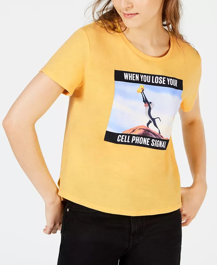 Disney Junior's Lion King Cell Signal T-Shirt Yellow Size Small