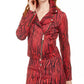 GuessWomen's Kingdom Stripe Print Moto Jacket Red Size Medium
