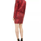 GuessWomen's Kingdom Stripe Print Moto Jacket Red Size Medium