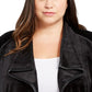 Calvin Klein Women's Contrast Trim Flyaway Jacket Black Size 1X