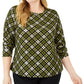 Michael Kors Women's Plus Printed Long Sleeve Top Green Size 2X