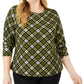 Michael Kors Women's Plus Printed Long Sleeve Top Green Size 3X