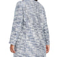 Calvin Klein Women's Tweed Open Front Topper Jacket Blue Size Petite Small
