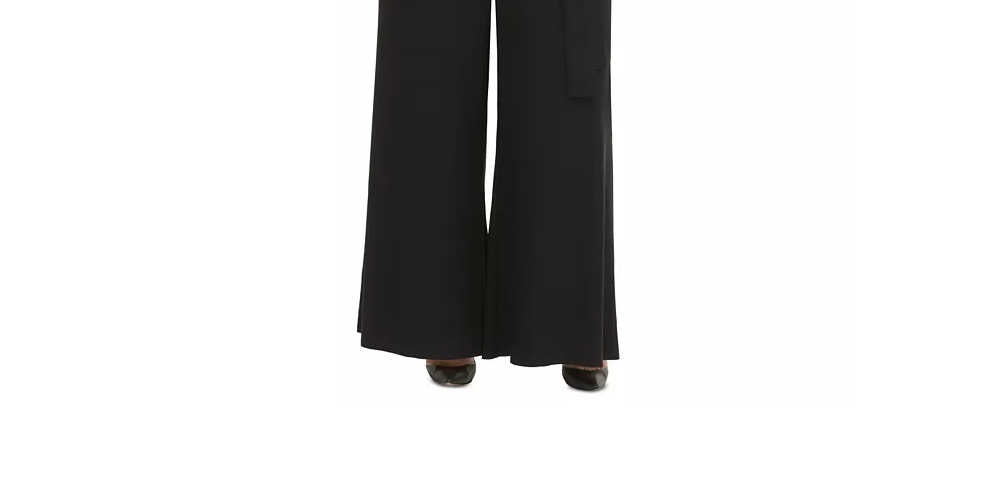 Tommy Hilfiger Women's Size Ruffled Jersey Jumpsuit Black Size 18W
