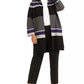 Calvin Klein Women's Plus Striped Open Front Cardigan Grey Size 1X