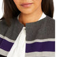 Calvin Klein Women's Plus Striped Open Front Cardigan Grey Size 1X