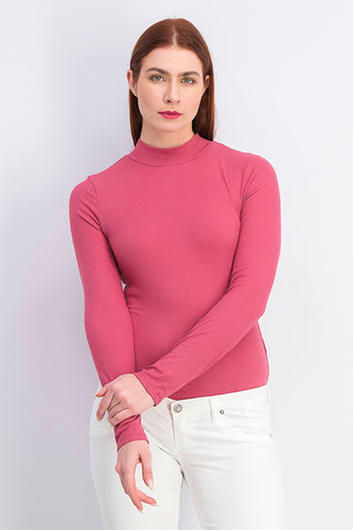 Self Esteem Juniors' Mock-Neck Bodysuit Pink Size X-Large