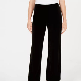 Alfani Women's Velvet Wide-Leg Pants Black Size X-Small
