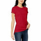 Maison Jules Women's Scoop-Neck T-Shirt ium Red Size Large