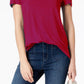 Maison Jules Women's Scoop-Neck T-Shirt  Red Size Extra Small