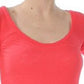 Maison Jules Women's Scoop-Neck T-Shirt Orange Size Medium