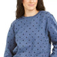 Karen Scott Women's Sport Dot Print Sweatshirt Blue Size Small