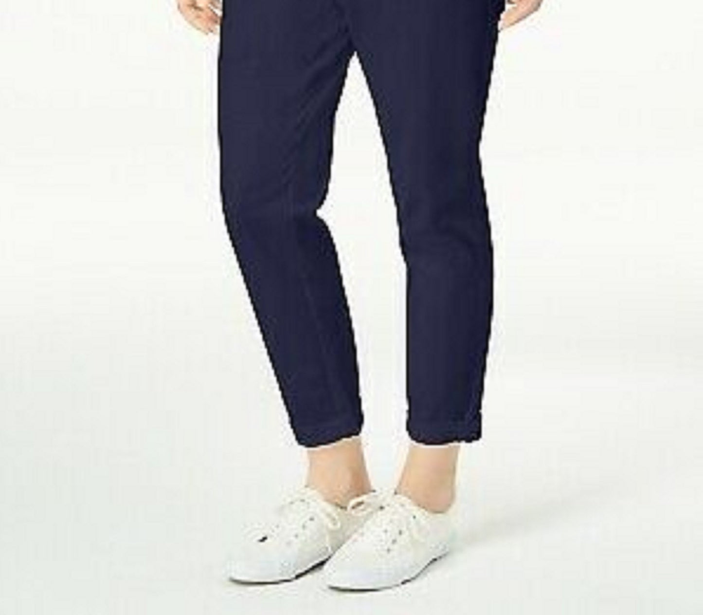 Maison Jules Women's Slim Ankle Pants Navy Size 4