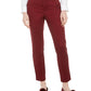 Maison Jules Women's Slim Ankle Pants Wine Size 4