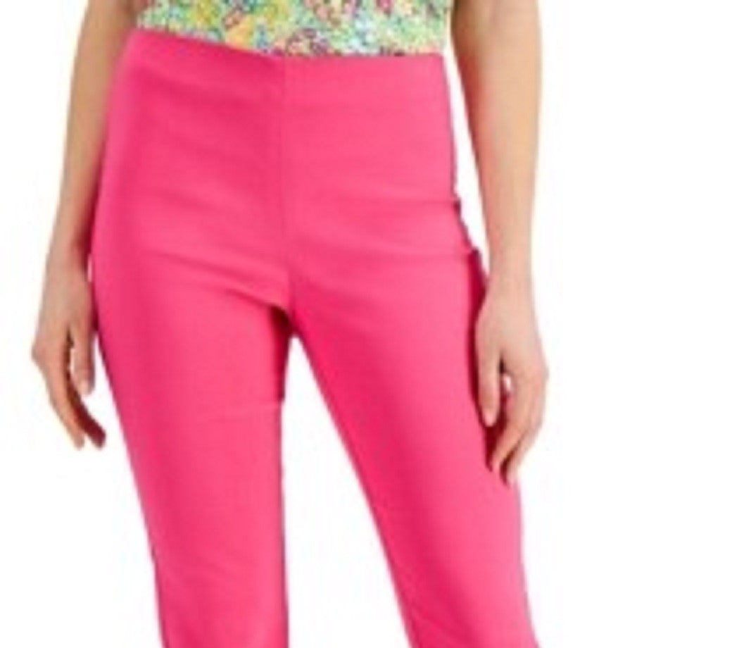 Charter Club Women's Chelsea Tummy Control Skinny-Leg Ankle Pants Dark Pink Size 12