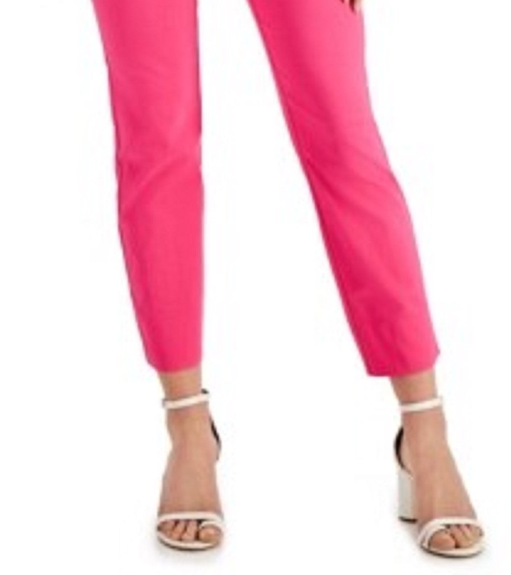 Charter Club Women's Chelsea Tummy Control Skinny-Leg Ankle Pants Dark Pink Size 12