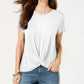 Style & Co Women's Twist-Front Top White Size XX Large