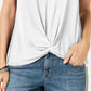 Style & Co Women's Twist-Front Top White Size XX Large