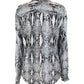 Alfani Women's Dot Lace-Trim Dolman Blouse Black Size Large
