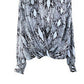 Alfani Women's Dot Lace-Trim Dolman Blouse Black Size Large
