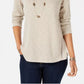 Style & Co Women's Waffle Knit Top Beige Size X-Large