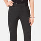 Alfani Women's Petite Wide-Waistband Exposed Elastic Skinny Pants Black Size 12 P