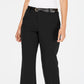 Charter Club Women's Belted Tummy-Control Trousers Black Size 6