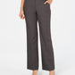 Charter Club women's Belted Tummy-Control Trousers Dark Gray Size 16