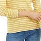 Charter Club Women's Metallic-Stripe Top Gold Size XX-Large