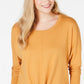 Style & Co Women's Tie-Front Sweater Gold Size Large