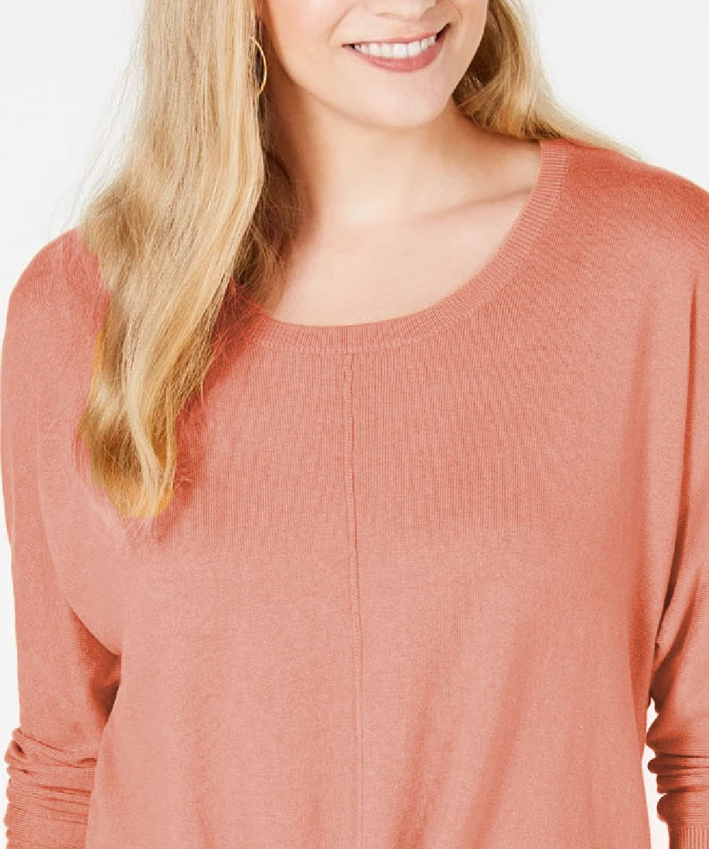 Style & Co Women's Tie-Front Sweater Medium Orange Size Small