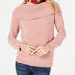 INC International Concepts Women's Chenille Cowl-Neck Sweater Black Size Extra Small