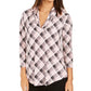 Charter Club Women's Petite Printed Top Pink Size Petite