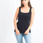 Karen Scott Women's Square Neck Tank Top Black Size Small
