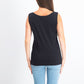 Karen Scott Women's Square Neck Tank Top Black Size Small