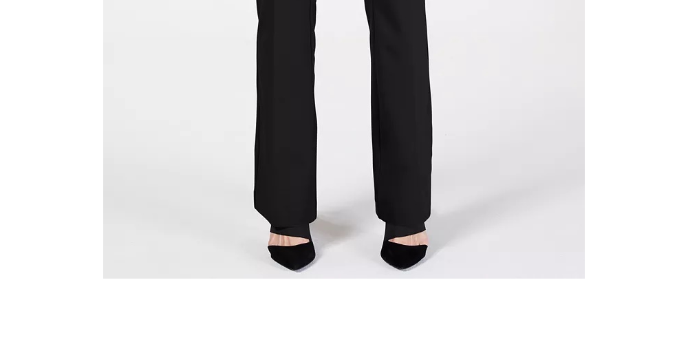 Alfani Women's Snap-Waist Trousers Black Size 2 Petite