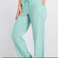 Charter Club Women's Linen Drawstring Waist Pants Green Size XX-Large