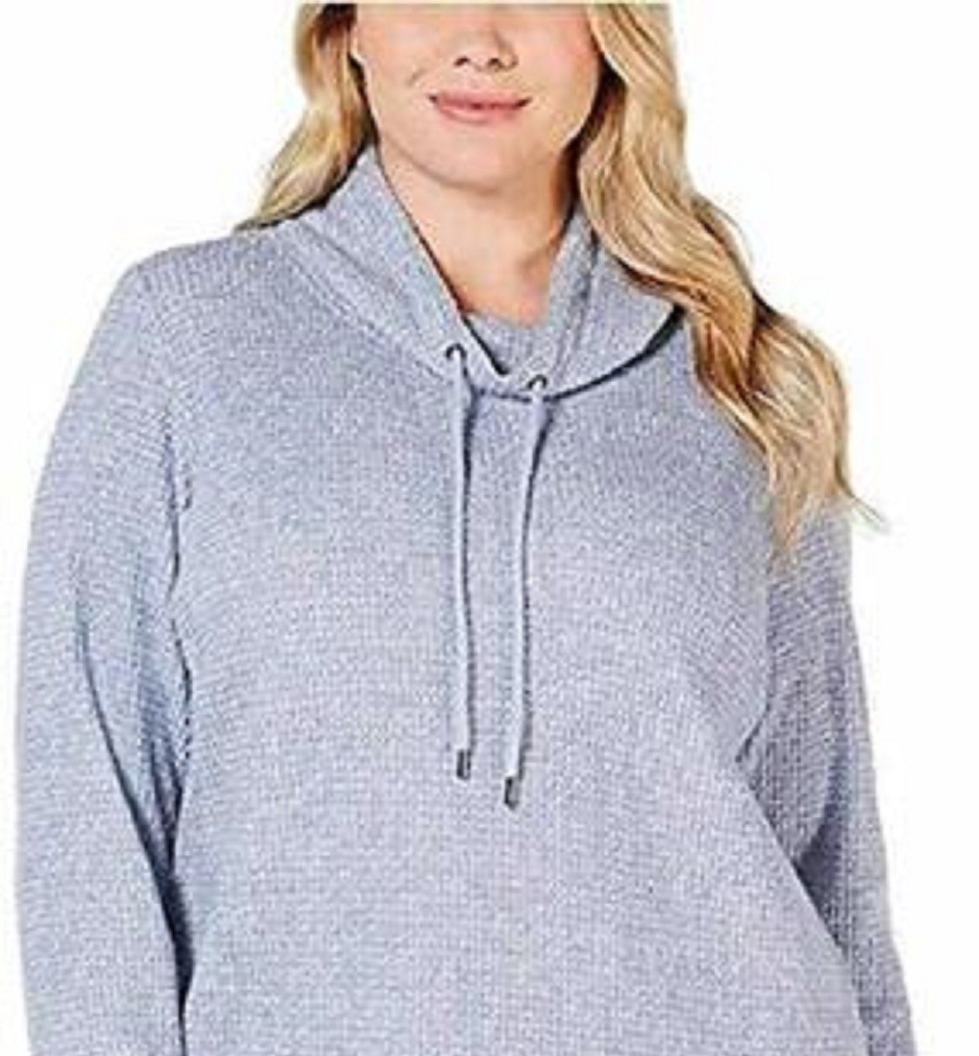 Ideology Women's Cowl-Neck Tulip-Hem Top Blue Size Medium