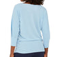 JM Women's Collection Metallic Boat-Neck Top Blue Size Small